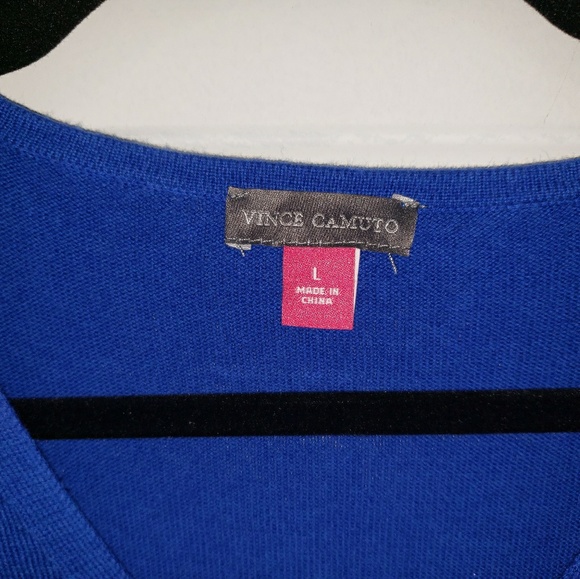 Vince Camuto Blue Sweater L Blue - Picture 2 of 5
